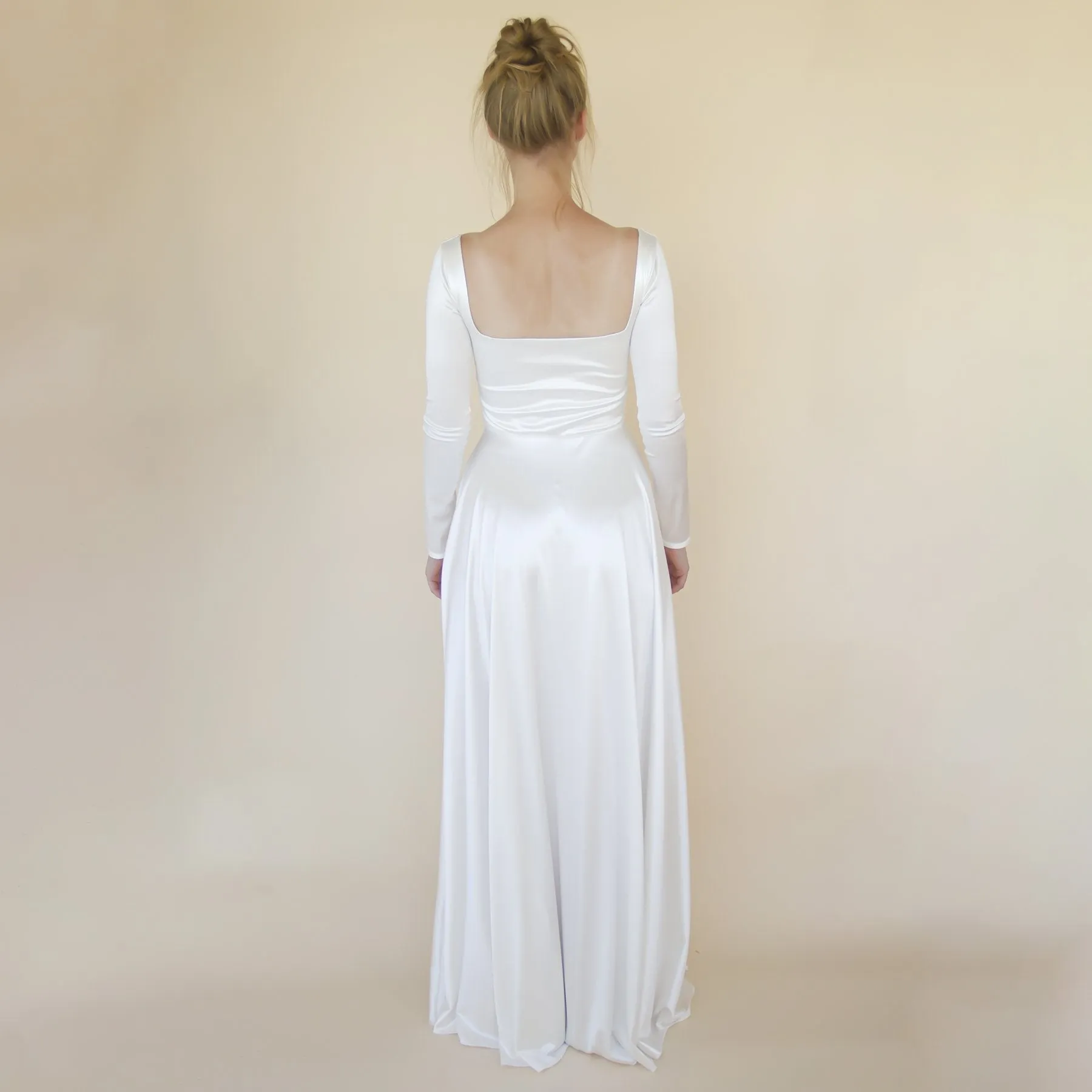 Minimalist Satin Wedding Dress #1351