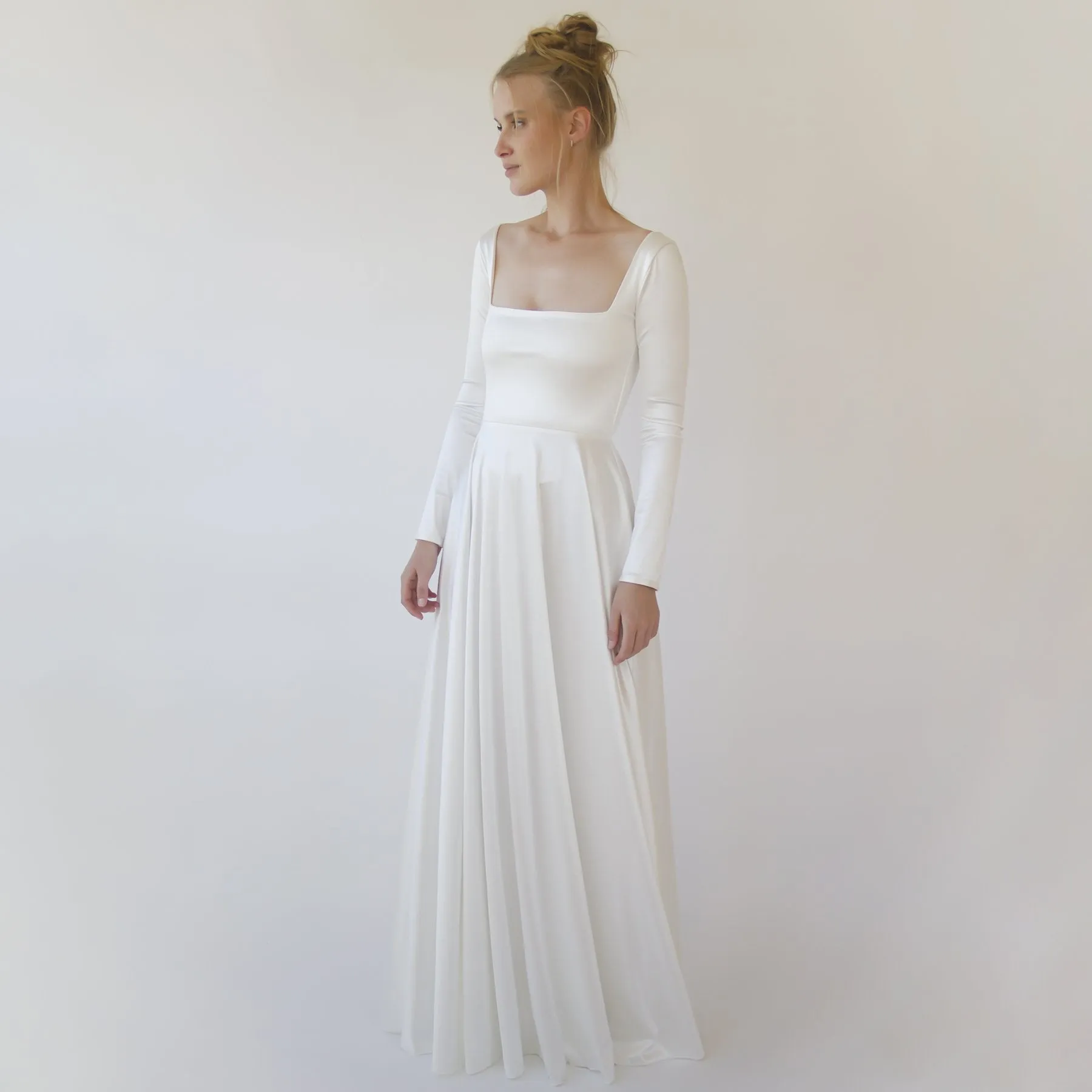 Minimalist Satin Wedding Dress #1351