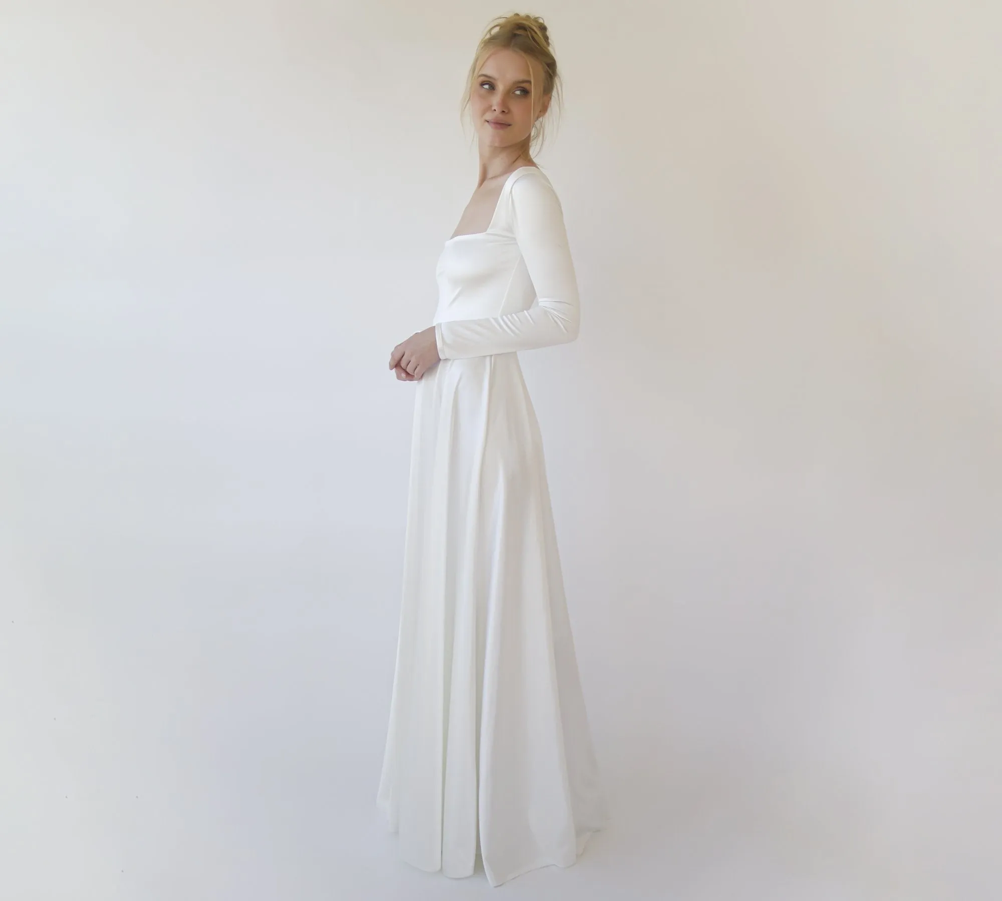 Minimalist Satin Wedding Dress #1351