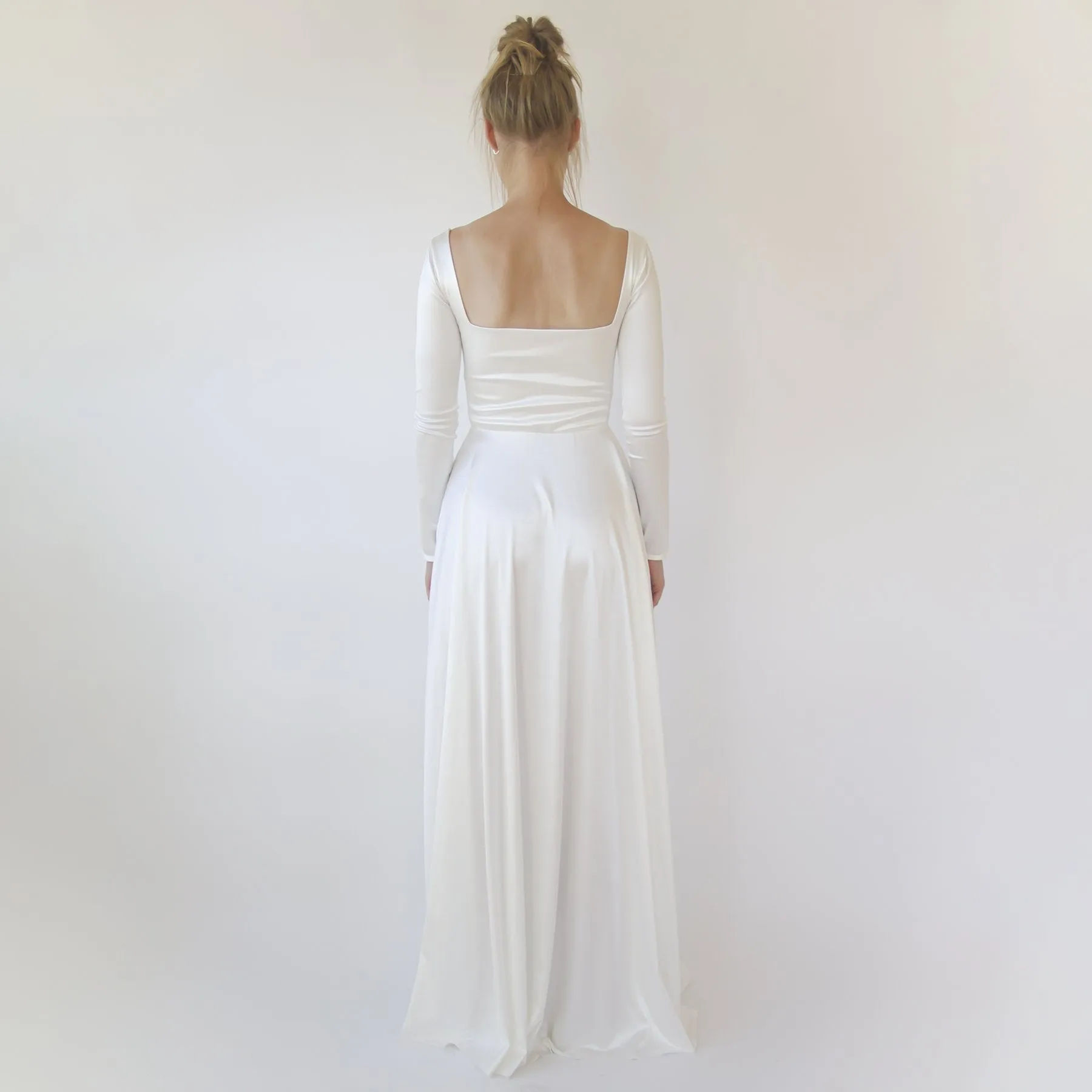 Minimalist Satin Wedding Dress #1351