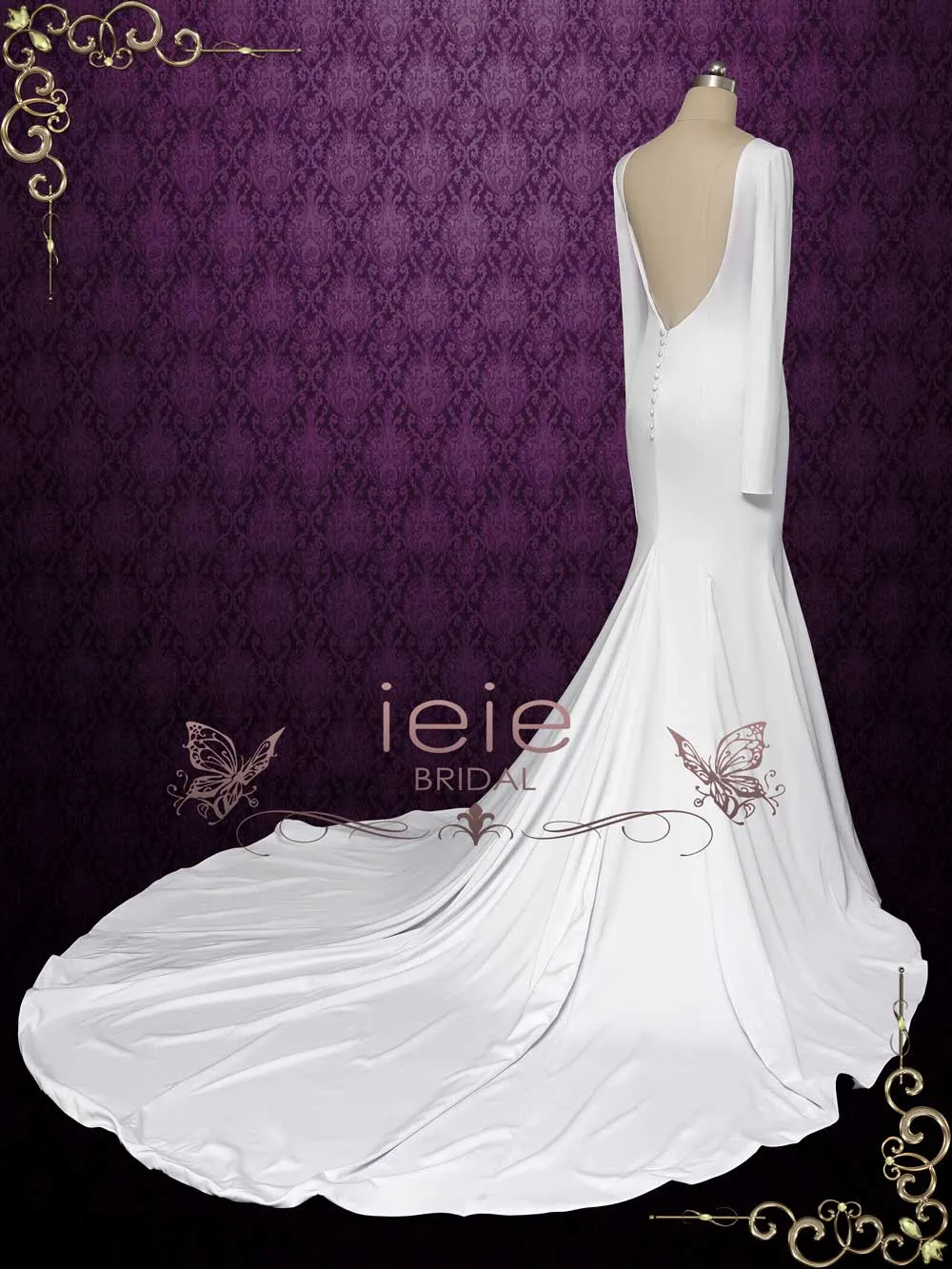 Minimalist Wedding Dress with Open Back ANIKA