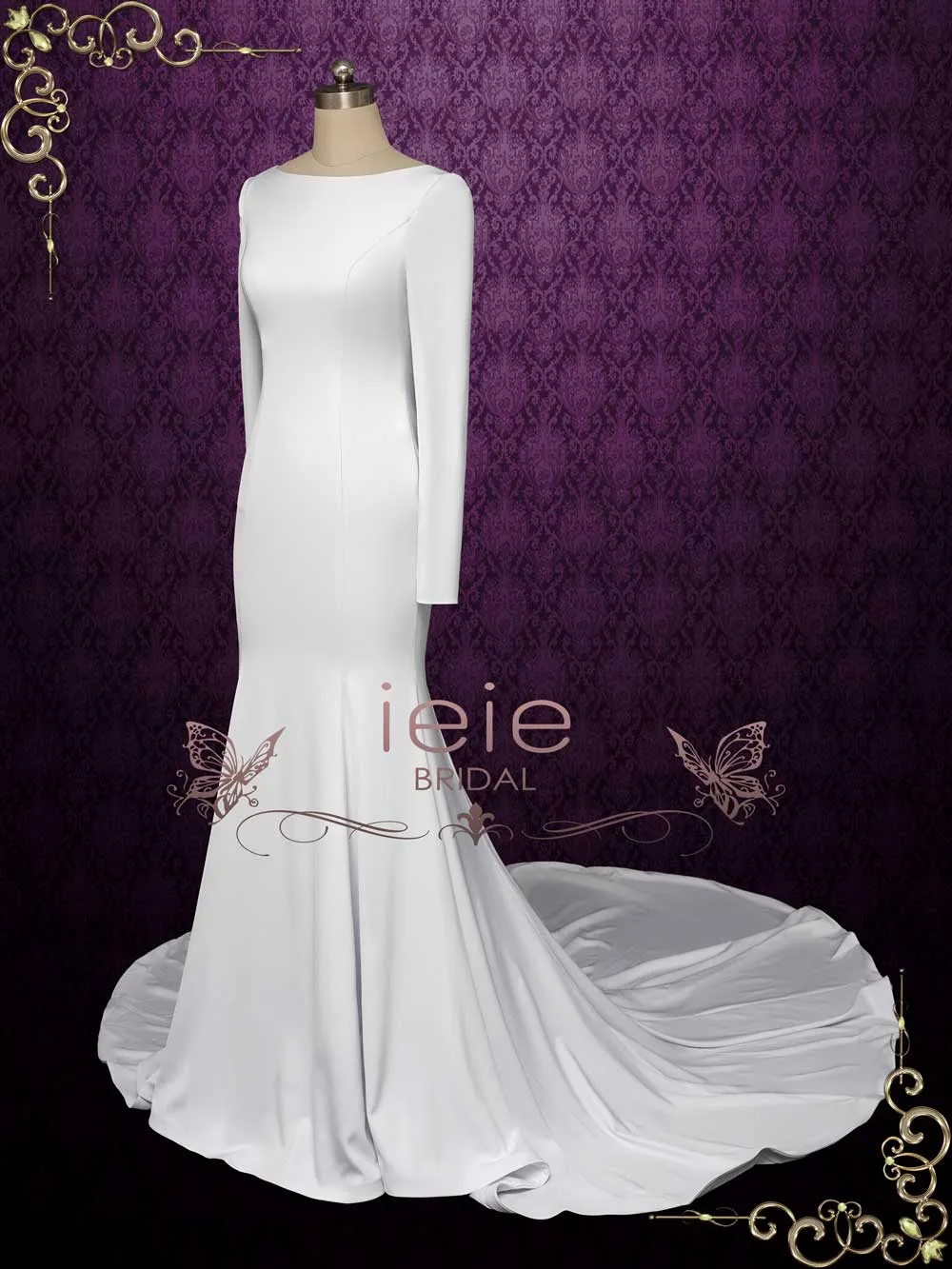 Minimalist Wedding Dress with Open Back ANIKA