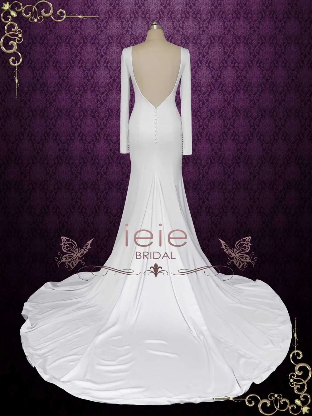 Minimalist Wedding Dress with Open Back ANIKA