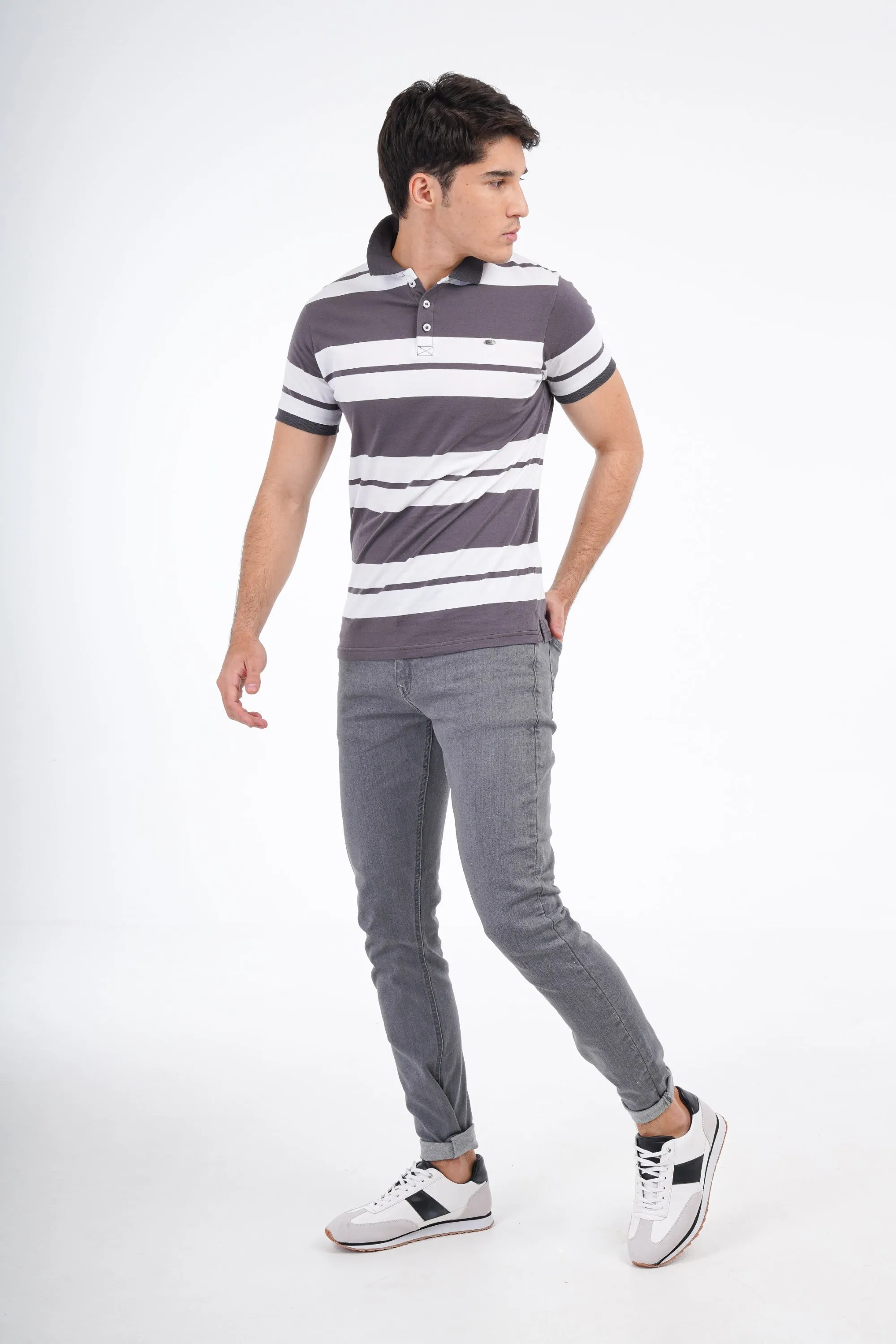 Mink Striped Polo