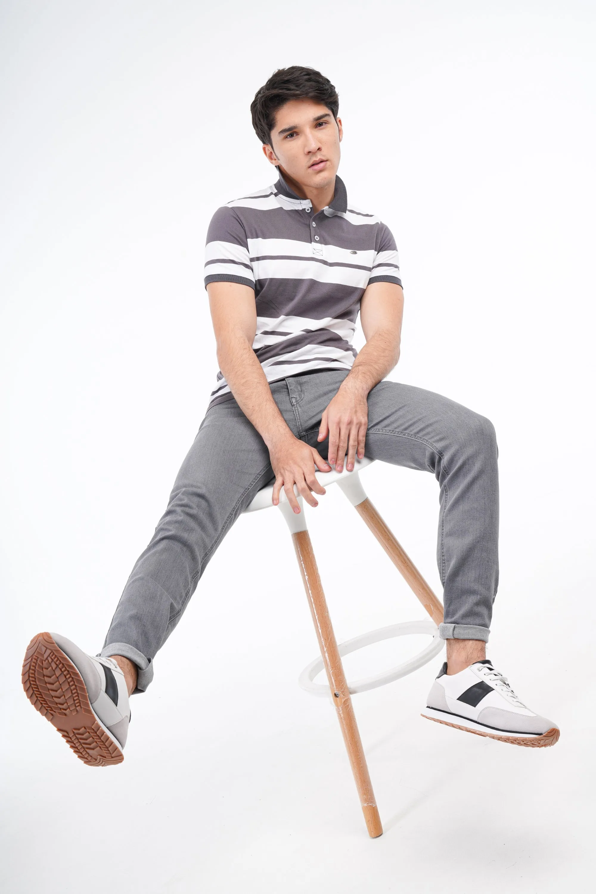Mink Striped Polo