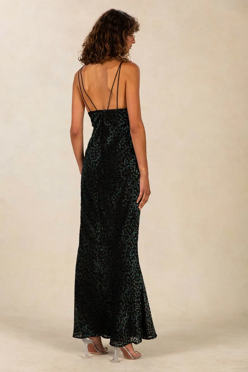 Misha - Wilma Dress - Blue Burnout Spots