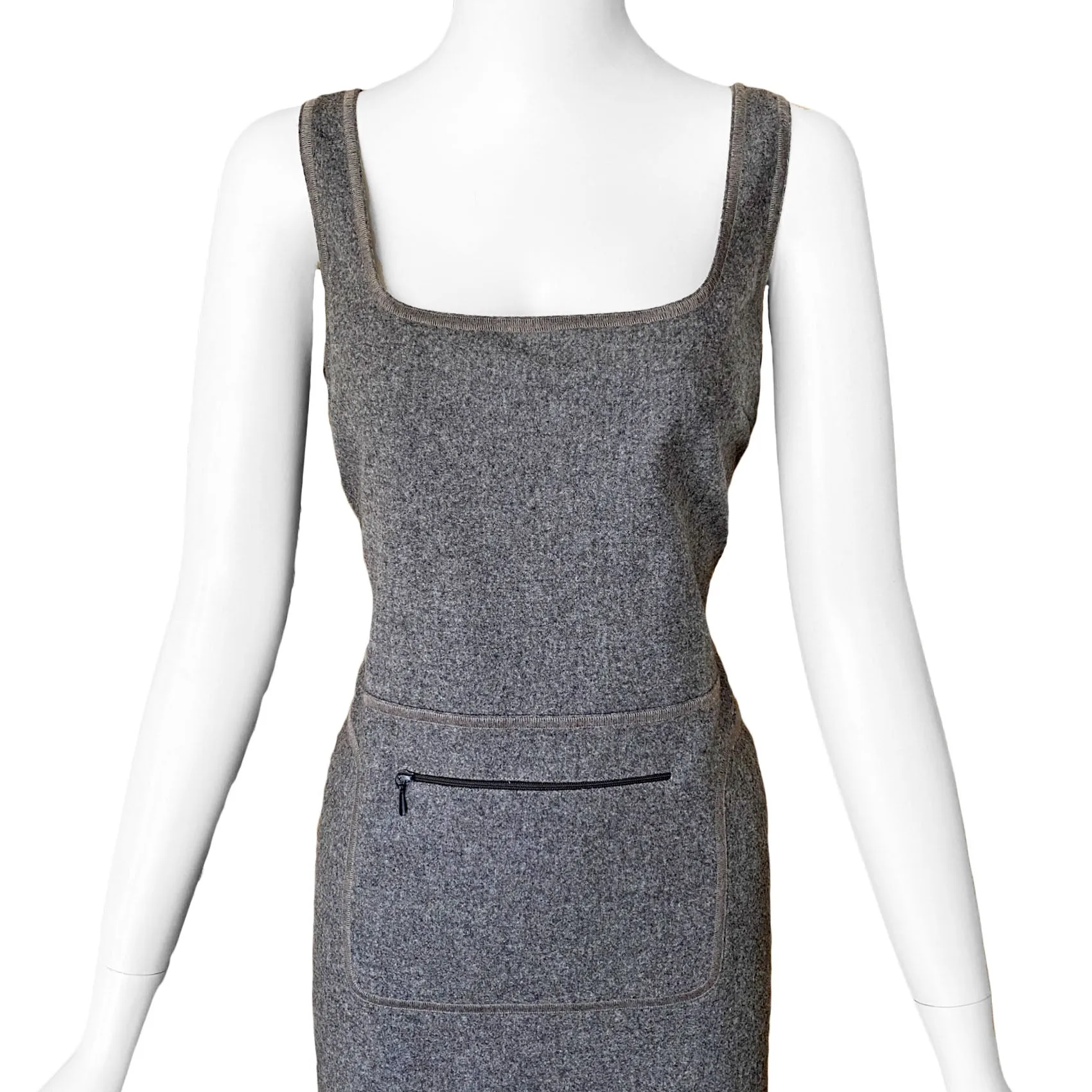 Miu Miu A/W 1999 Grey Wool Dress
