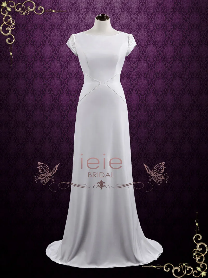Modest Simple Elegant Wedding Dress | NATALIE