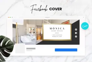 Monica Facebook Cover Canva Template