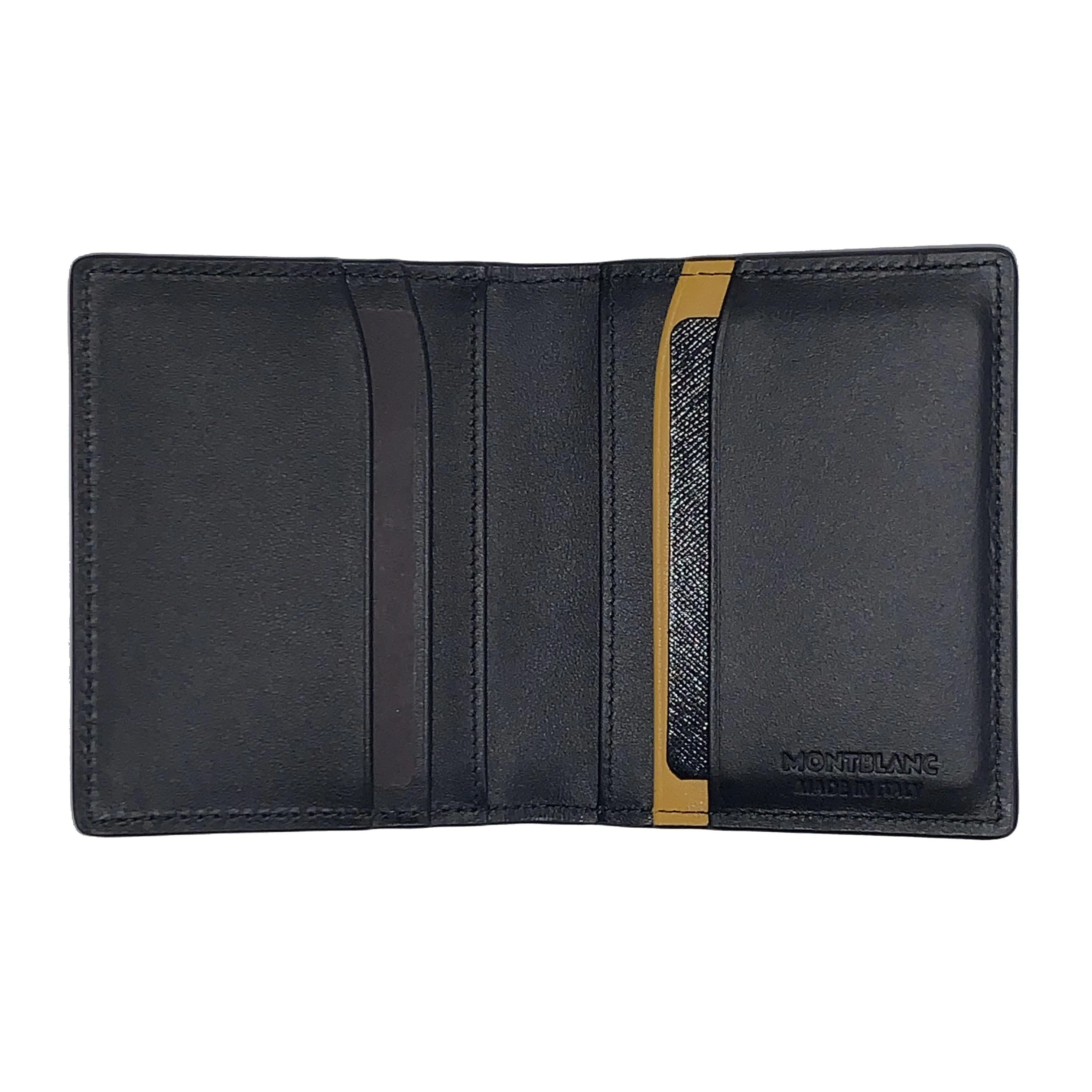 Montblanc Boading for business cards with visible pocket Meisterstück Soft Grain Black/Yellow 127329