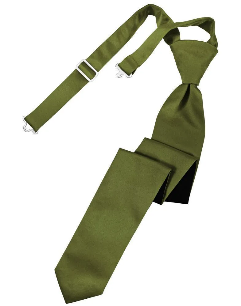 Moss Luxury Satin Skinny Necktie