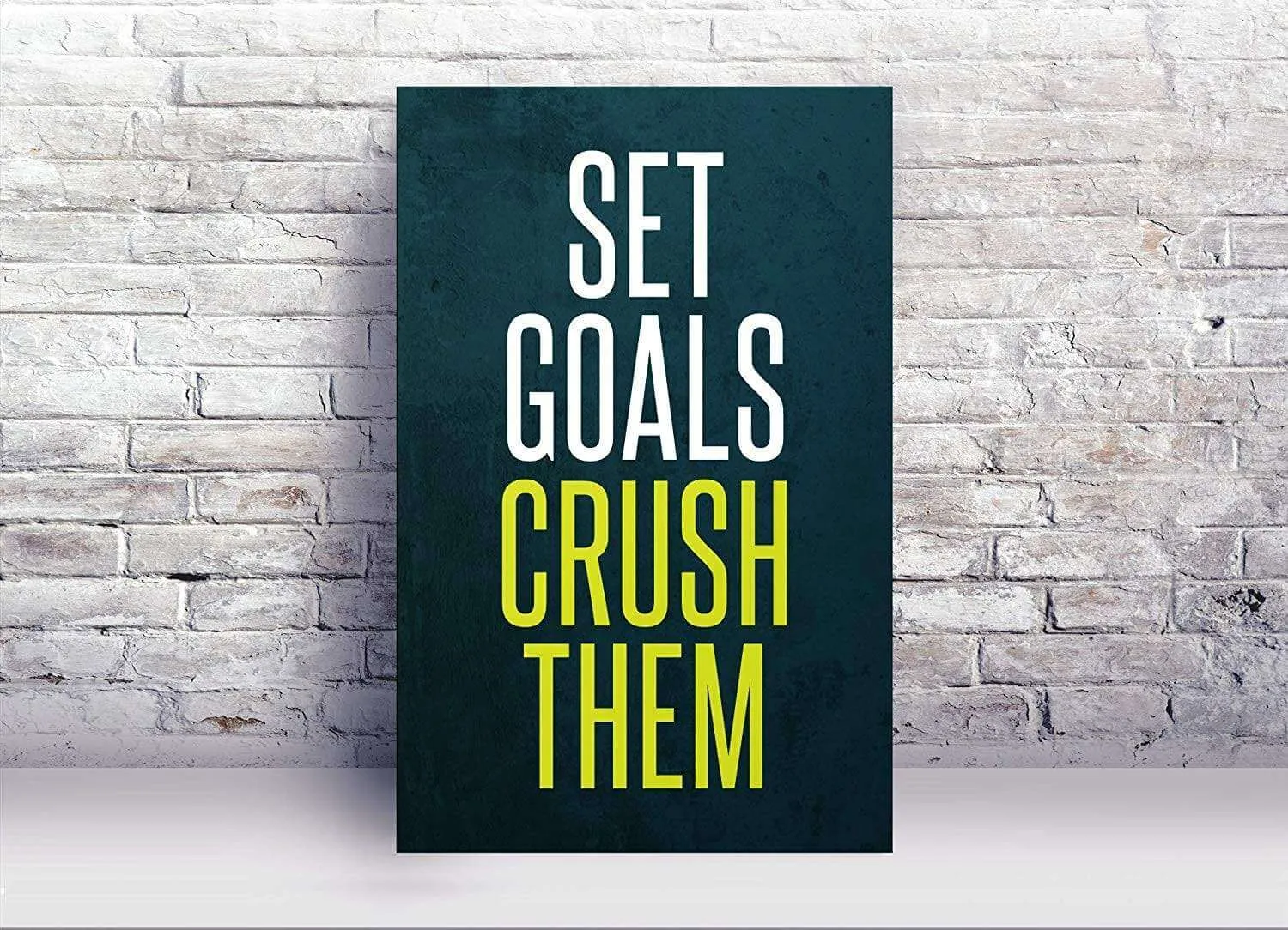 Motivational Wall Art for Business - "Set Goals Crush Them"