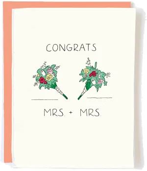 Mrs   Mrs Wedding Card
