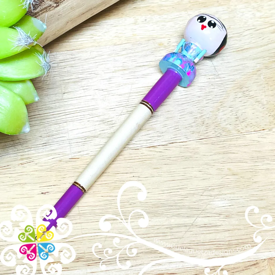 Muñeca Frida Wood Pen - Office Accessories