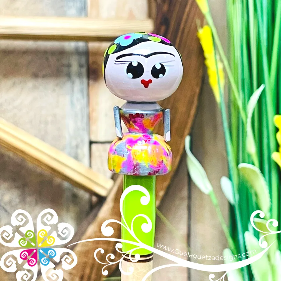 Muñeca Frida Wood Pen - Office Accessories