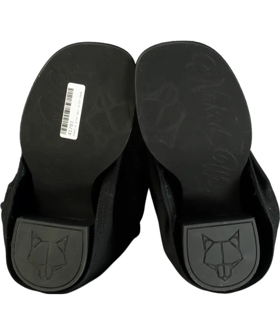 Naked Wolfe Black Natalia Canvas Cargo Boot UK 4 EU 37 👠