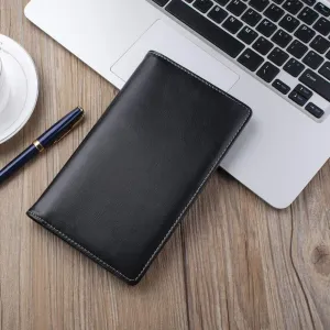 Napa Leather Business Card Book Holder Organizer, 240 Card Capacity, Black