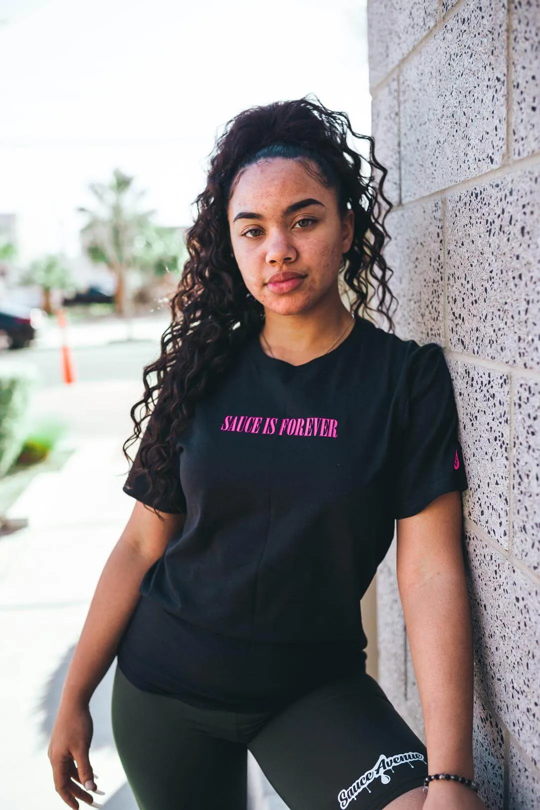 Neon Pink Sauce Is Forever (S) | Black Tee