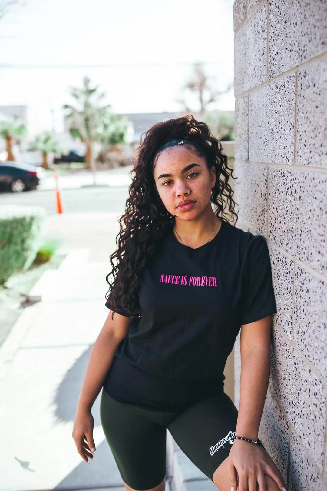 Neon Pink Sauce Is Forever (S) | Black Tee