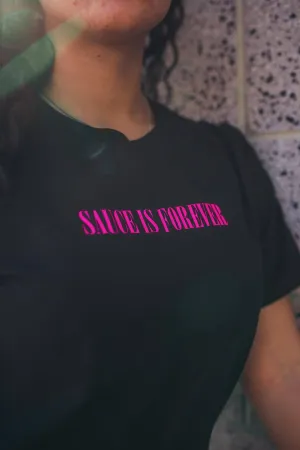 Neon Pink Sauce Is Forever (S) | Black Tee