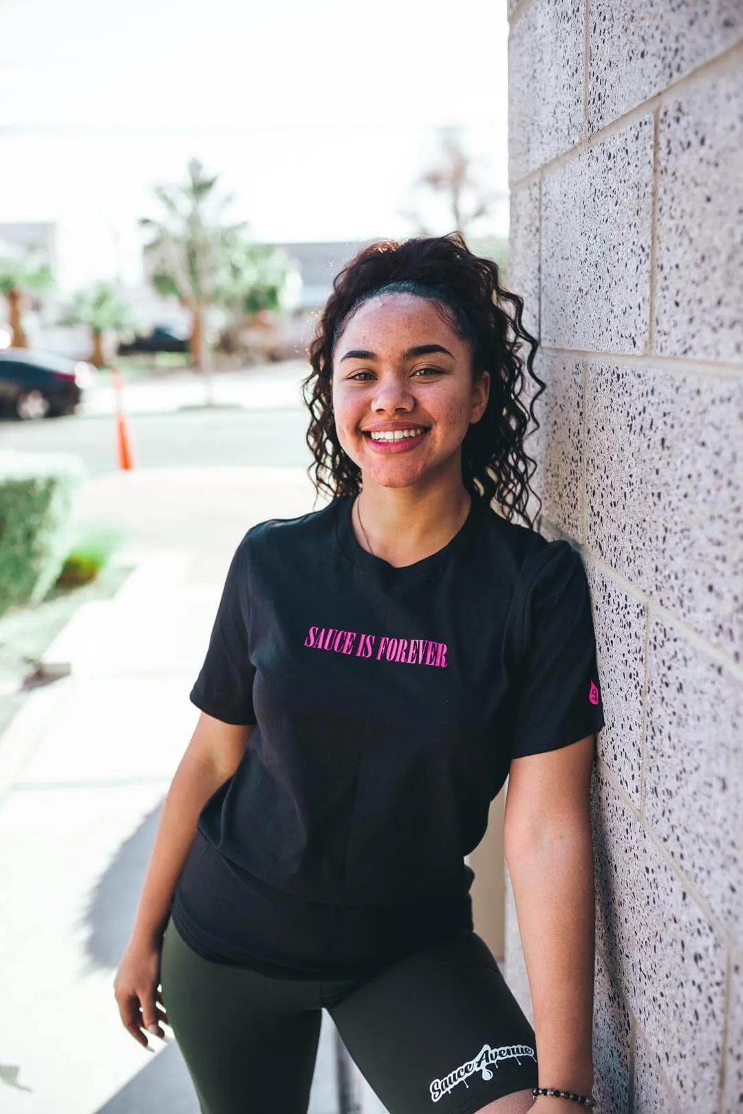 Neon Pink Sauce Is Forever (S) | Black Tee