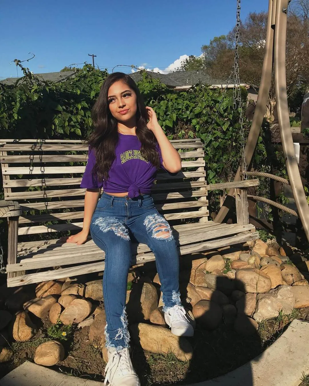 Neon Yellow Outline SA Curve | Purple Tee (Outline Sleeves)