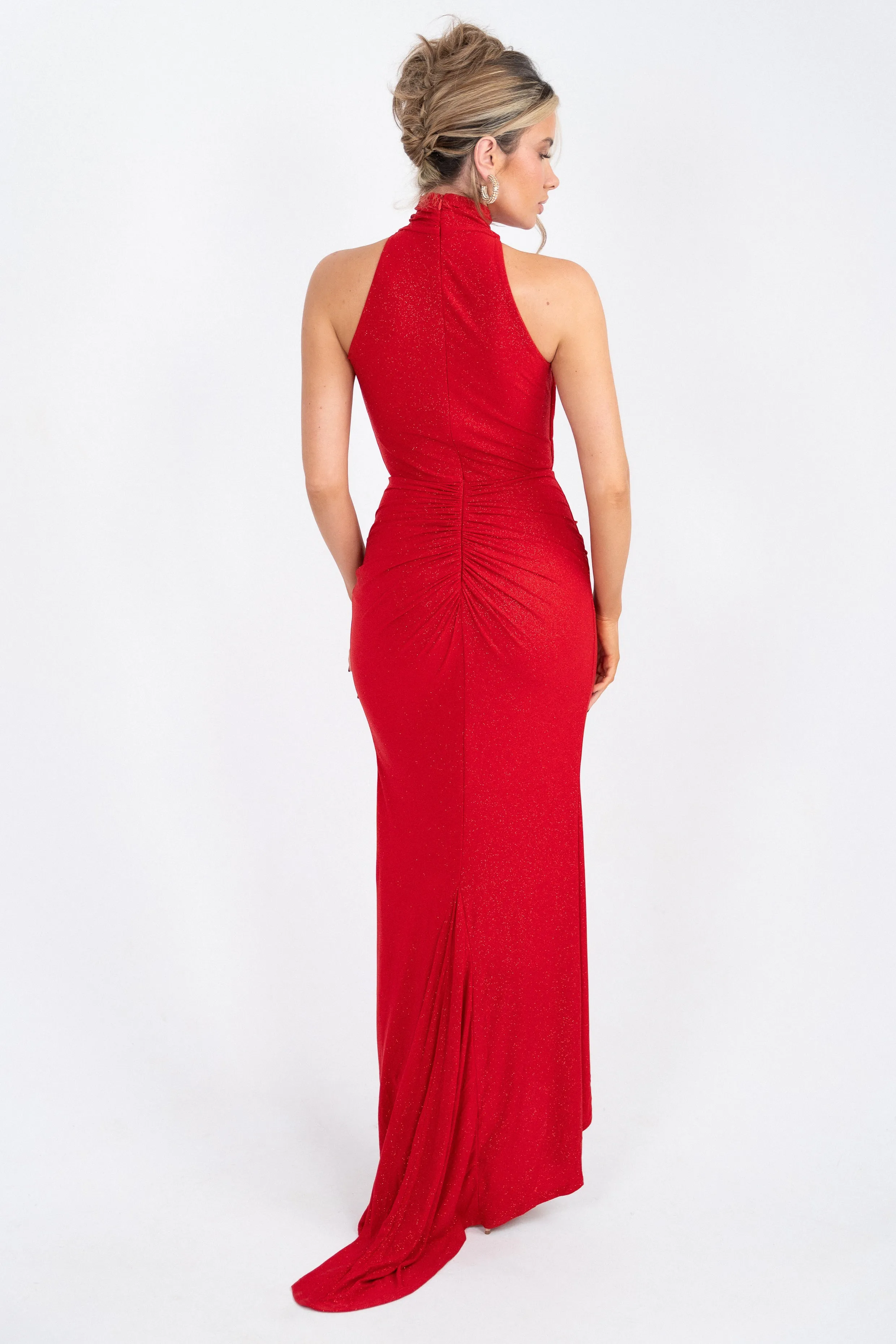 Neresa Red Glitter Dress