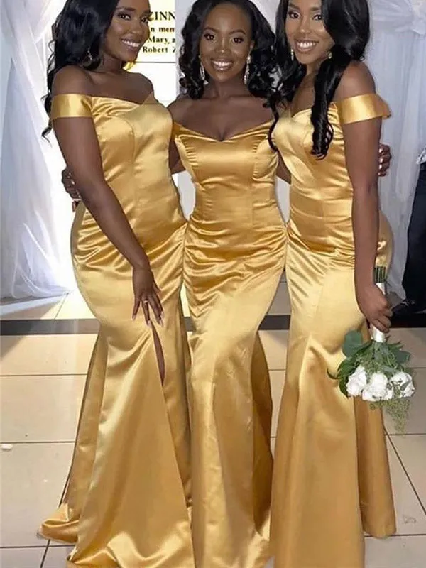 New Arrival Off-shoulder Mermaid Long Bridesmaid Dresses Online,RBWG0078