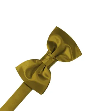 New Gold Luxury Satin Kids Bow Tie