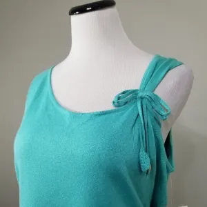 New VTG Susan Bristol XL Knit Top Embellished Tassles Soft Sleeveless Sweater