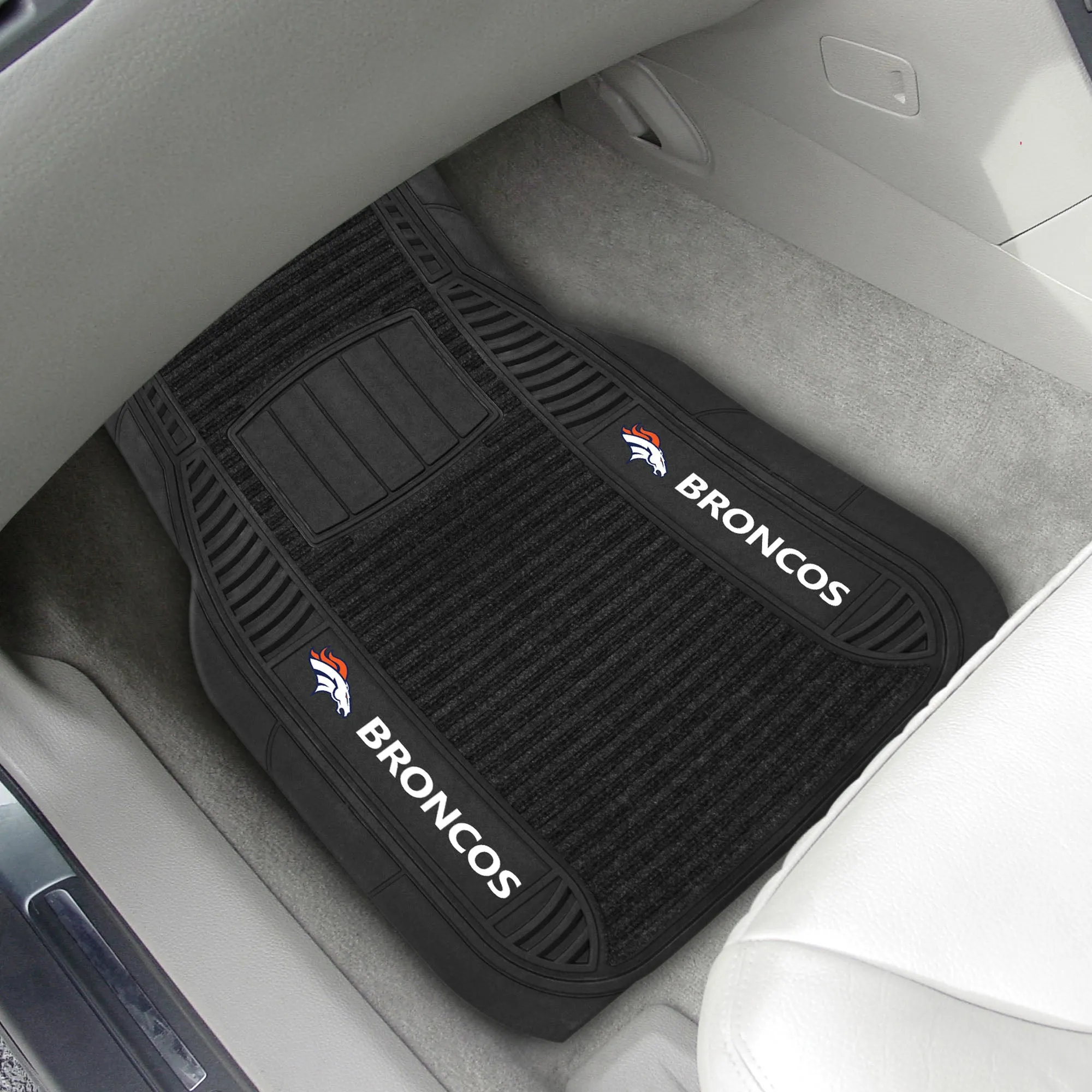 NFL - Denver Broncos 2-pc Deluxe Car Mat Set
