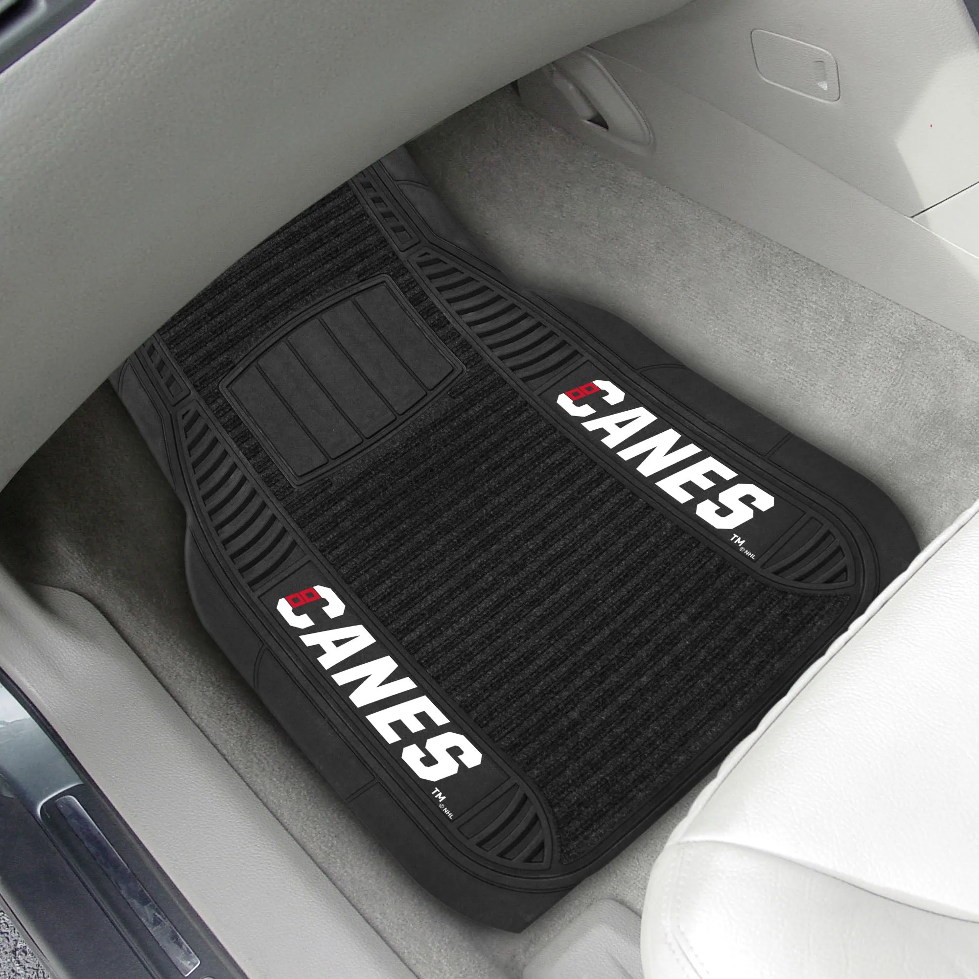 NHL - Carolina Hurricanes 2-pc Deluxe Car Mat Set
