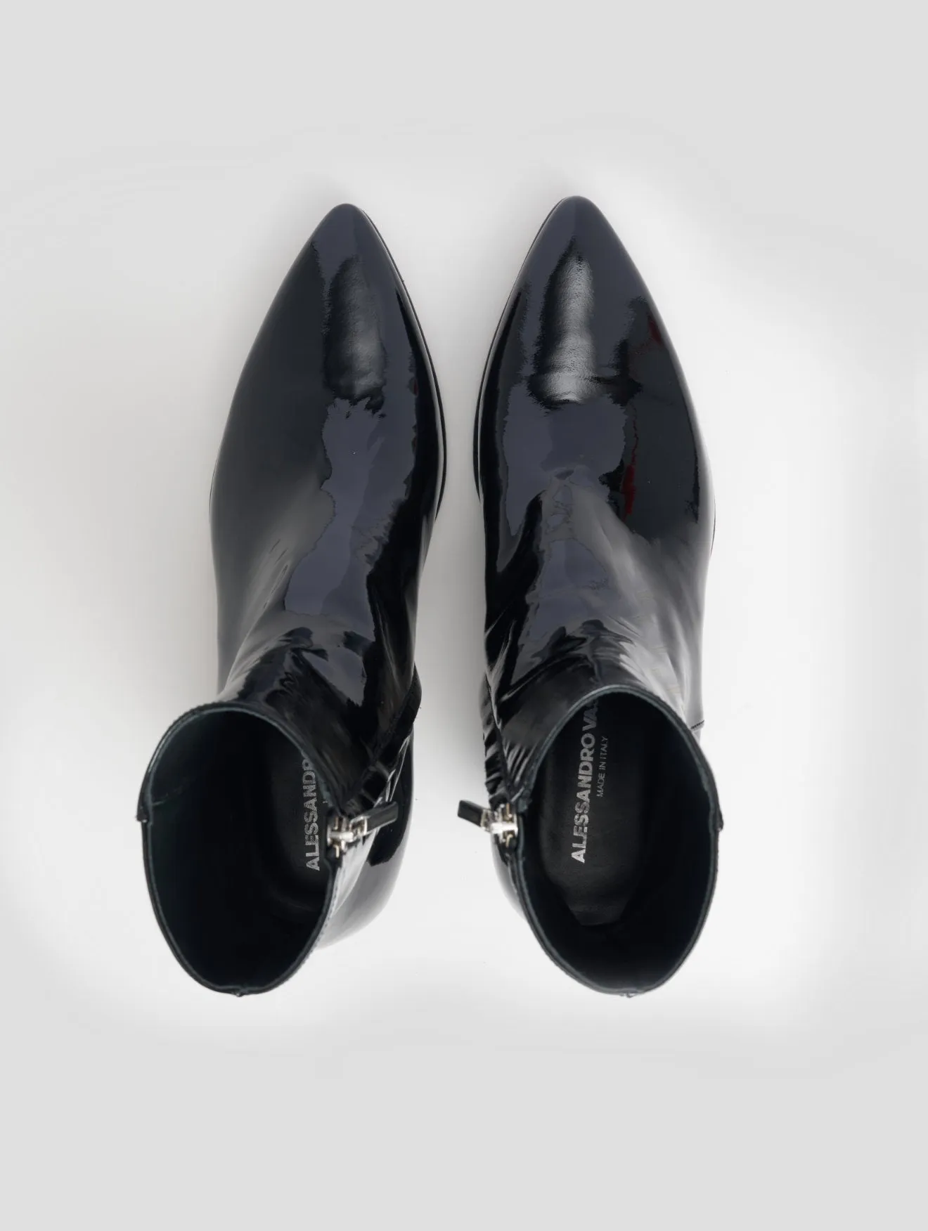 NICO 60MM ANKLE BOOT IN BLACK PATENT LEATHER