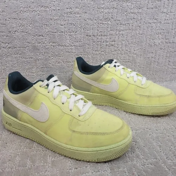 NIKE Air Force 1 Crater GS Unisex Kids Size 7 Lemon Twist Lace Up Sneaker Shoes