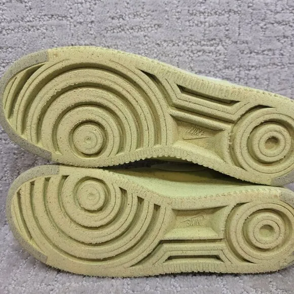 NIKE Air Force 1 Crater GS Unisex Kids Size 7 Lemon Twist Lace Up Sneaker Shoes
