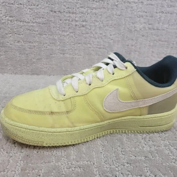 NIKE Air Force 1 Crater GS Unisex Kids Size 7 Lemon Twist Lace Up Sneaker Shoes