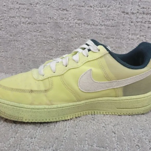 NIKE Air Force 1 Crater GS Unisex Kids Size 7 Lemon Twist Lace Up Sneaker Shoes