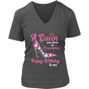 November Birthday Queen | Birthday Gifts for Her | Happy Birthday T-Shirt