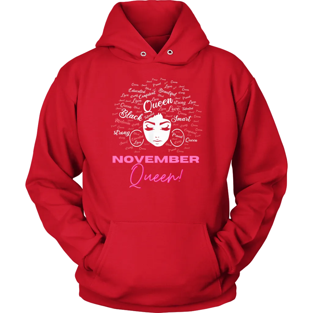 November Queen | Birthday Hoodie | Gifts for Her | Birthday Gifts | Scorpio Birthday