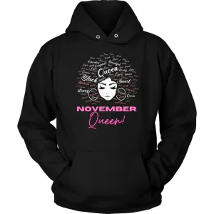 November Queen | Birthday Hoodie | Gifts for Her | Birthday Gifts | Scorpio Birthday