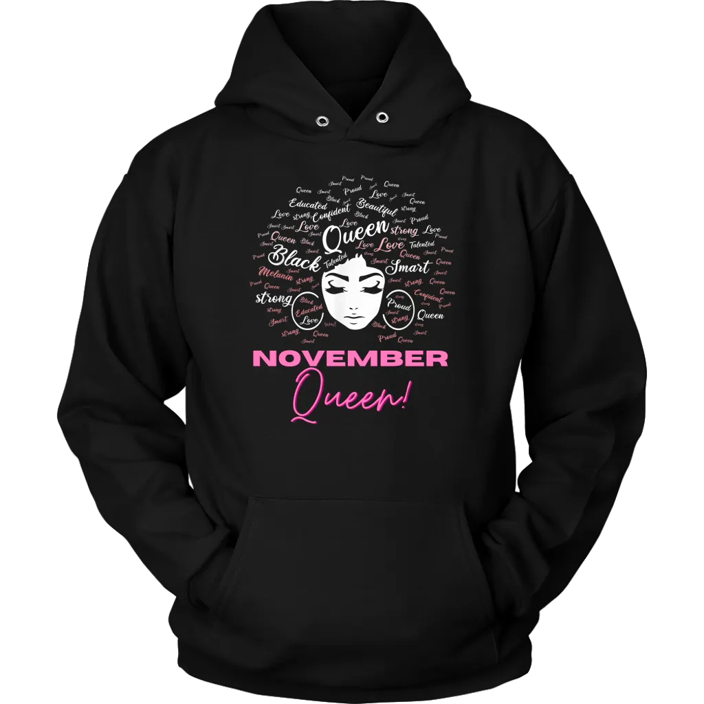 November Queen | Birthday Hoodie | Gifts for Her | Birthday Gifts | Scorpio Birthday