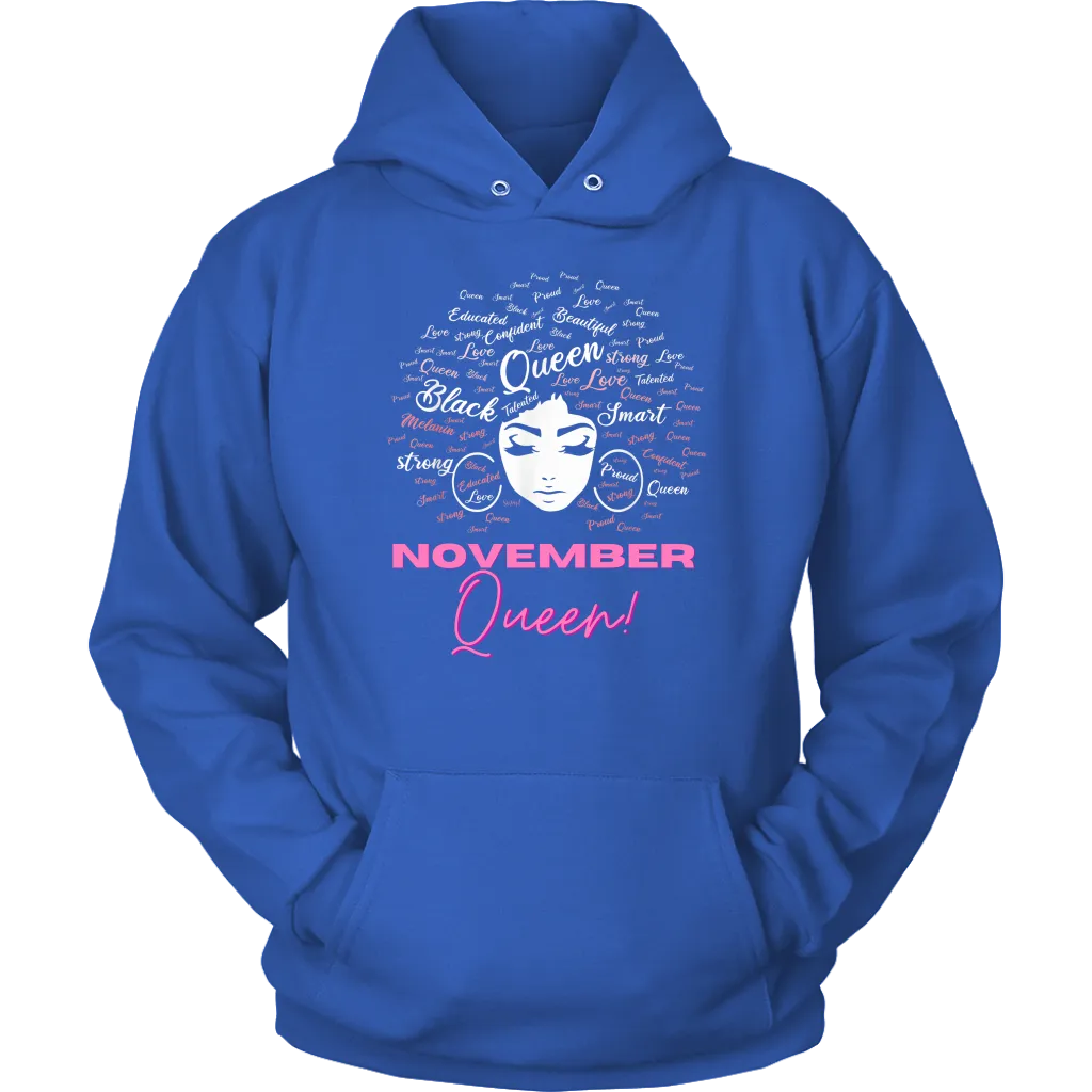 November Queen | Birthday Hoodie | Gifts for Her | Birthday Gifts | Scorpio Birthday
