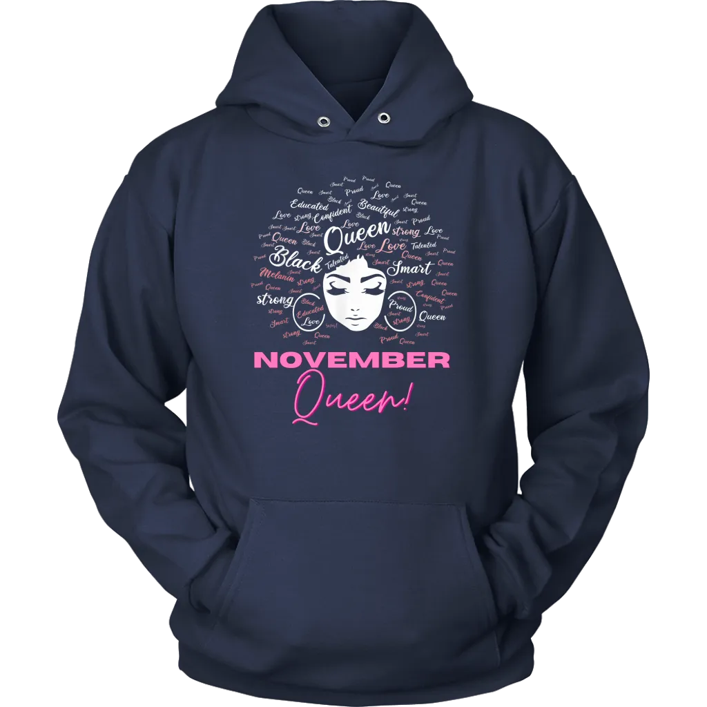 November Queen | Birthday Hoodie | Gifts for Her | Birthday Gifts | Scorpio Birthday