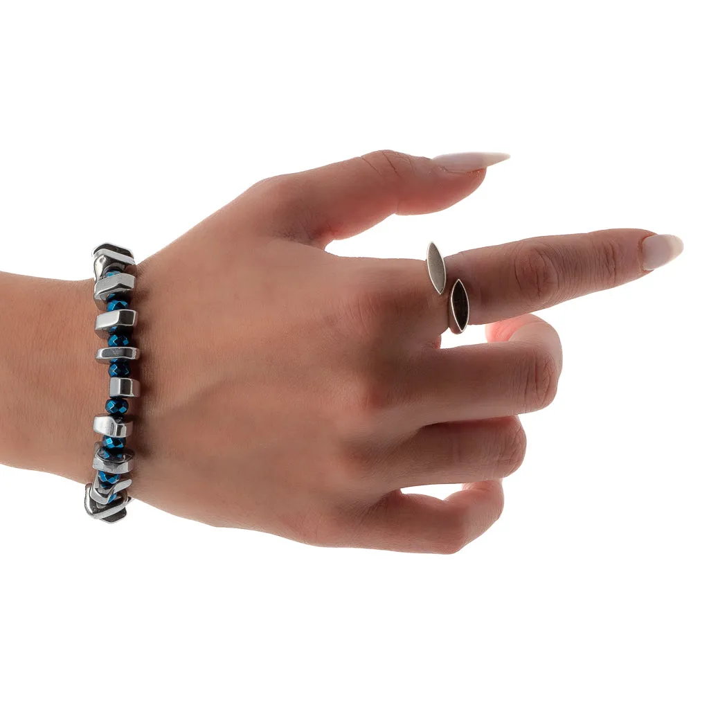 Nugget Hematite Energy Beaded Bracelet