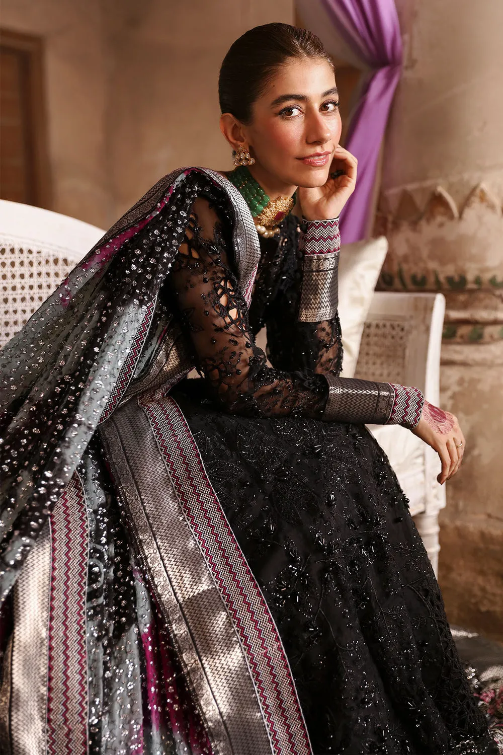 Nureh | jhoomro unstitched luxury formal - NL-73