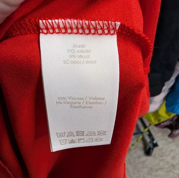 NWOT Boden Abigail Jersey Dress Post Box Red Viscose Banded Waist Size 6
