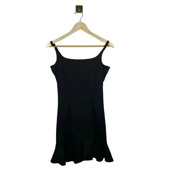 NWOT Lulus Heart Eyes Ruffled Bodycon Mini Dress in Black Size S