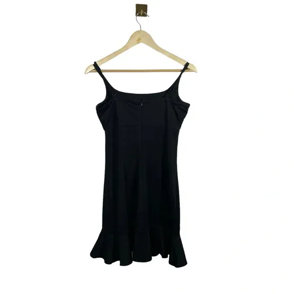 NWOT Lulus Heart Eyes Ruffled Bodycon Mini Dress in Black Size S