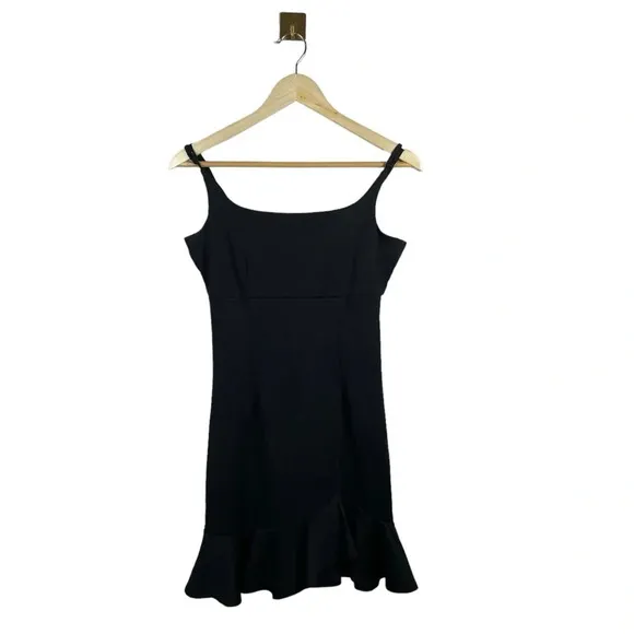 NWOT Lulus Heart Eyes Ruffled Bodycon Mini Dress in Black Size S