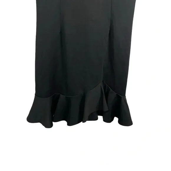 NWOT Lulus Heart Eyes Ruffled Bodycon Mini Dress in Black Size S